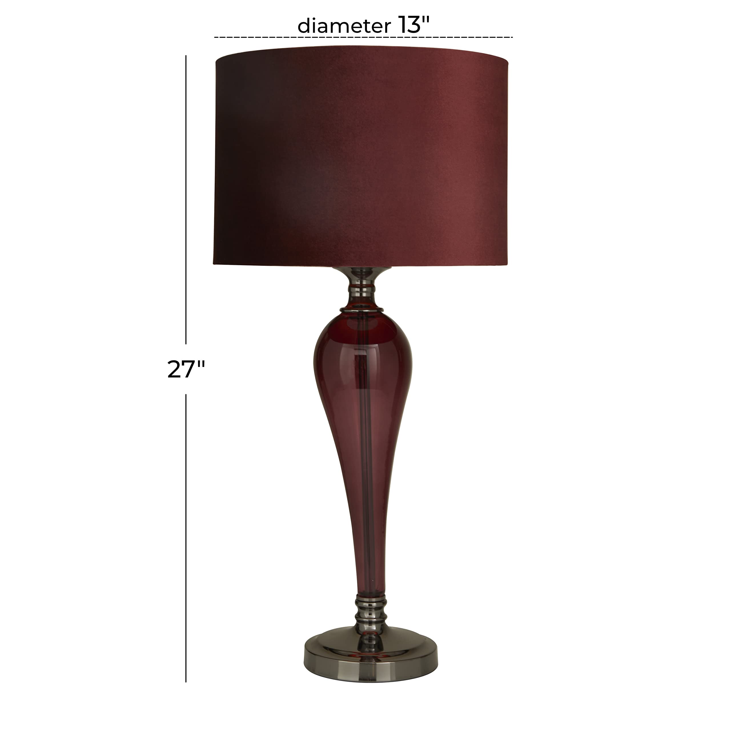 Deco 79 Glam Velvet Table Lamp - 13