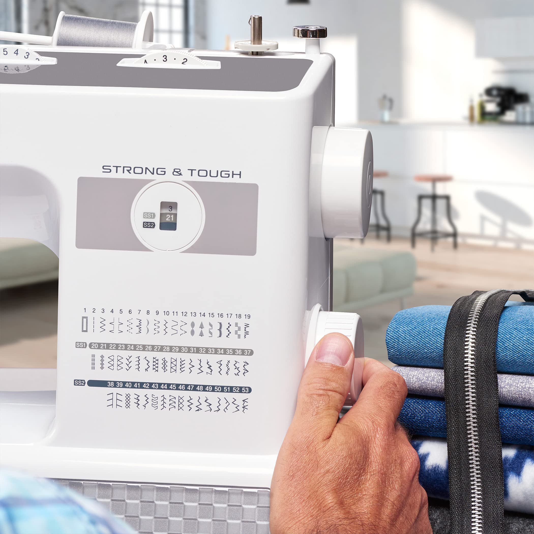Brother ST531HD Heavy Duty Sewing Machine - 53 Built-in Stitches, Finger Guard, 16x8x12 Inch Compact Size | Perfect for Home DIY, Quilting, Garment Repair & Craft Projects