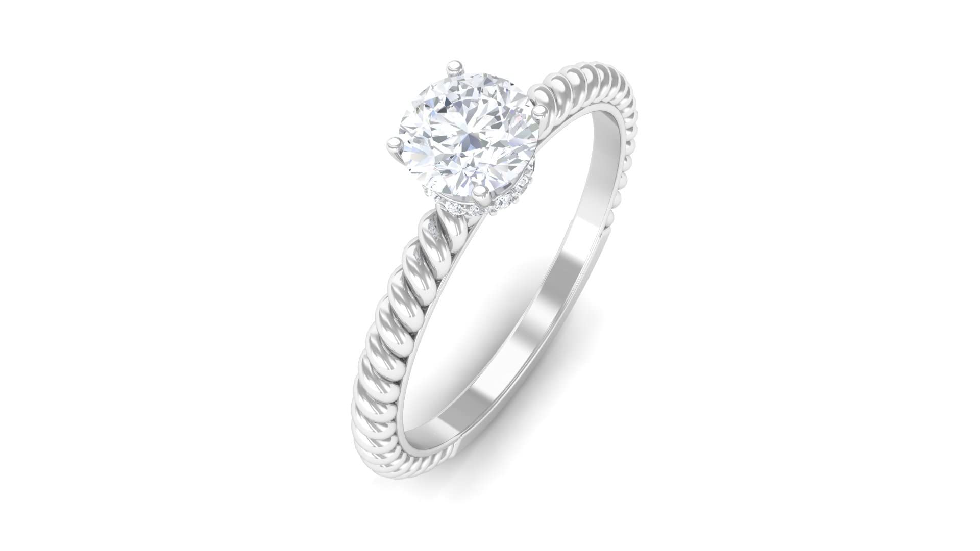1/4 CT Certified Moissanite Solitaire Ring for Women - 14K Solid Gold Minimalist Engagement Wedding Band - Perfect for Proposals, Anniversaries & Everyday Elegance