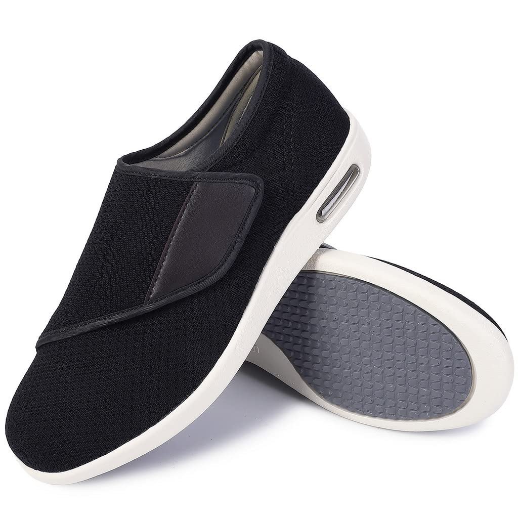 Elitechoice Diabetic Shoes for Men with Wide Width - Adjustable Closure, Lightweight & Breathable Sneakers for Elderly with Swollen Feet & Edema - Perfect for Walking, Daily Comfort & Foot Care