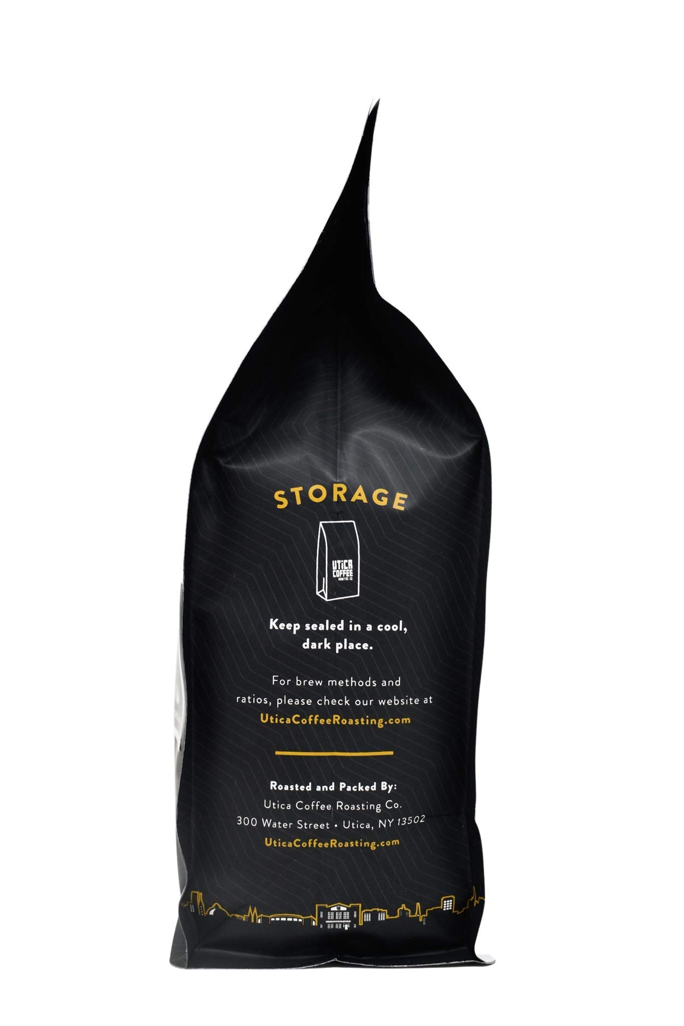 Utica Coffee Roasting Co. Decaf Specialty Medium Roast Ground Coffee - 16 Oz Reclosable Bag | Perfect for Home Brewing, Office Use & Gifts