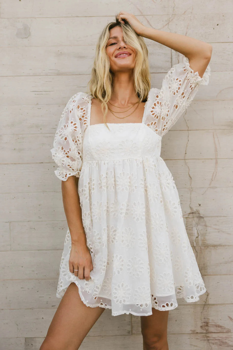 Leda Floral Babydoll Dress - Women's Sexy Lace Nightgown & Sleepwear for Date Night & Boudoir Photography | Plus Size Available