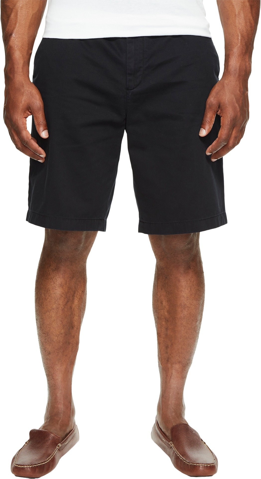 Nautica Men's Big & Tall Cotton Twill Flat Front Chino Shorts - Comfortable Casual Summer Shorts for Outdoor Activities & Travel