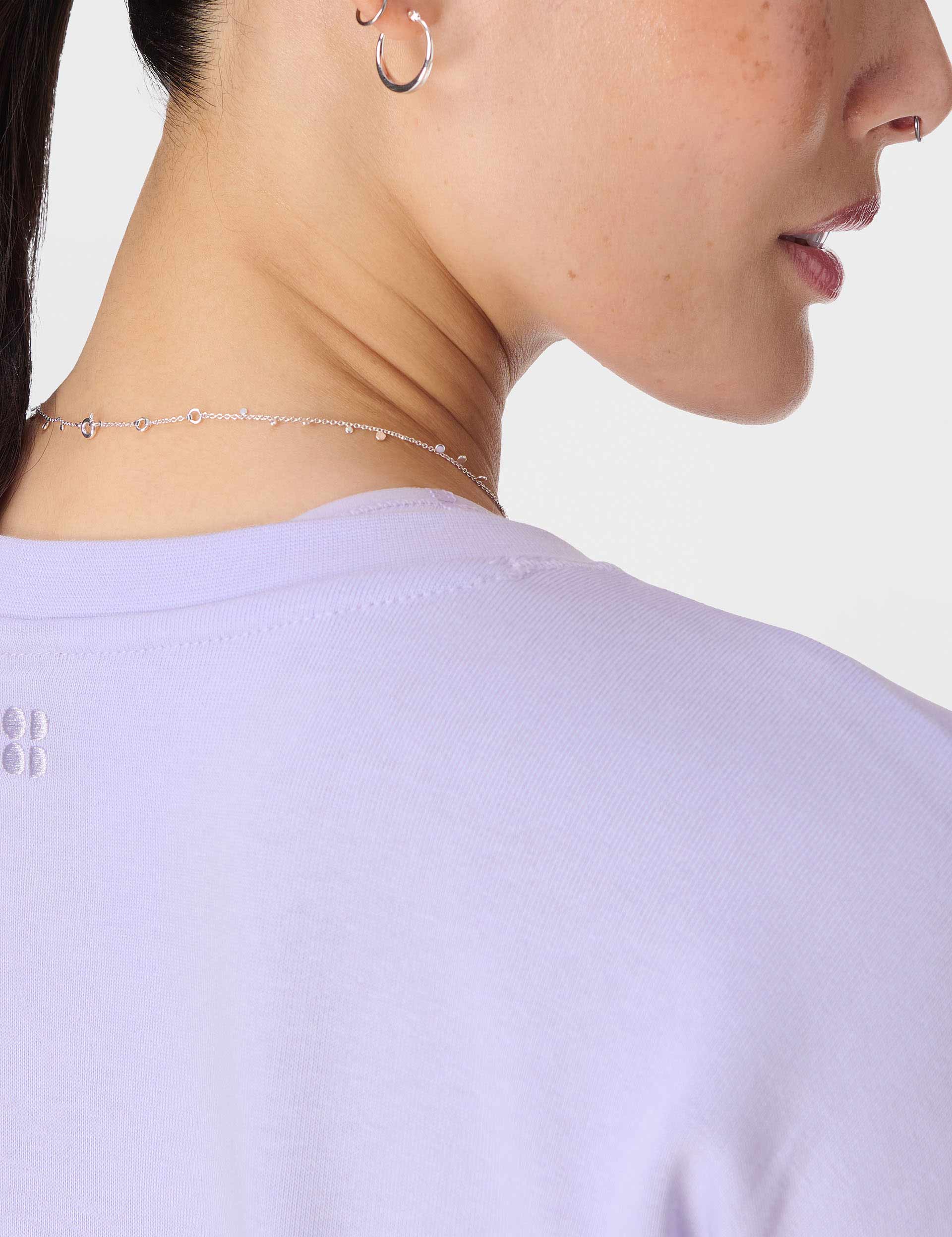 After Class Longline Sweatshirt for Women - Heather Purple | Comfortable Oversized Pullover for Casual Wear, Lounge & Street Style