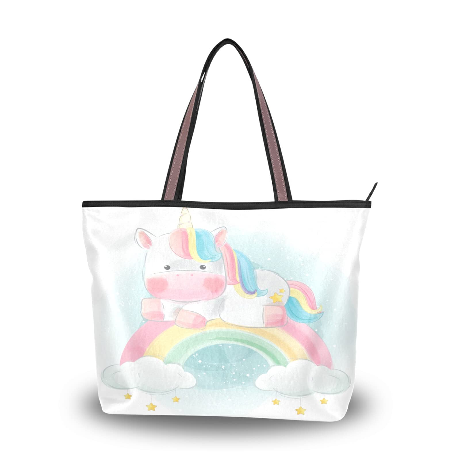 Stylish Unicorn Tote Bag for Women - Reusable Shoulder Handbag, Cute Beach Bag for Travel, Shopping & Daily Use | Trendy Gift Idea for Girls