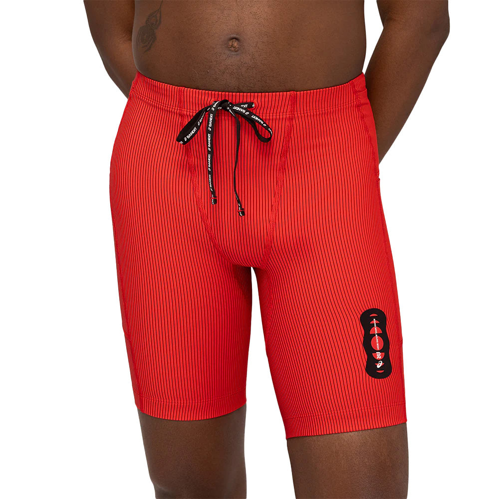 ASICS x Bandit Men's Striped Cadence Next Gen 7-Pocket Running Shorts - Lightweight Workout Half Tights for Gym, Jogging & Training