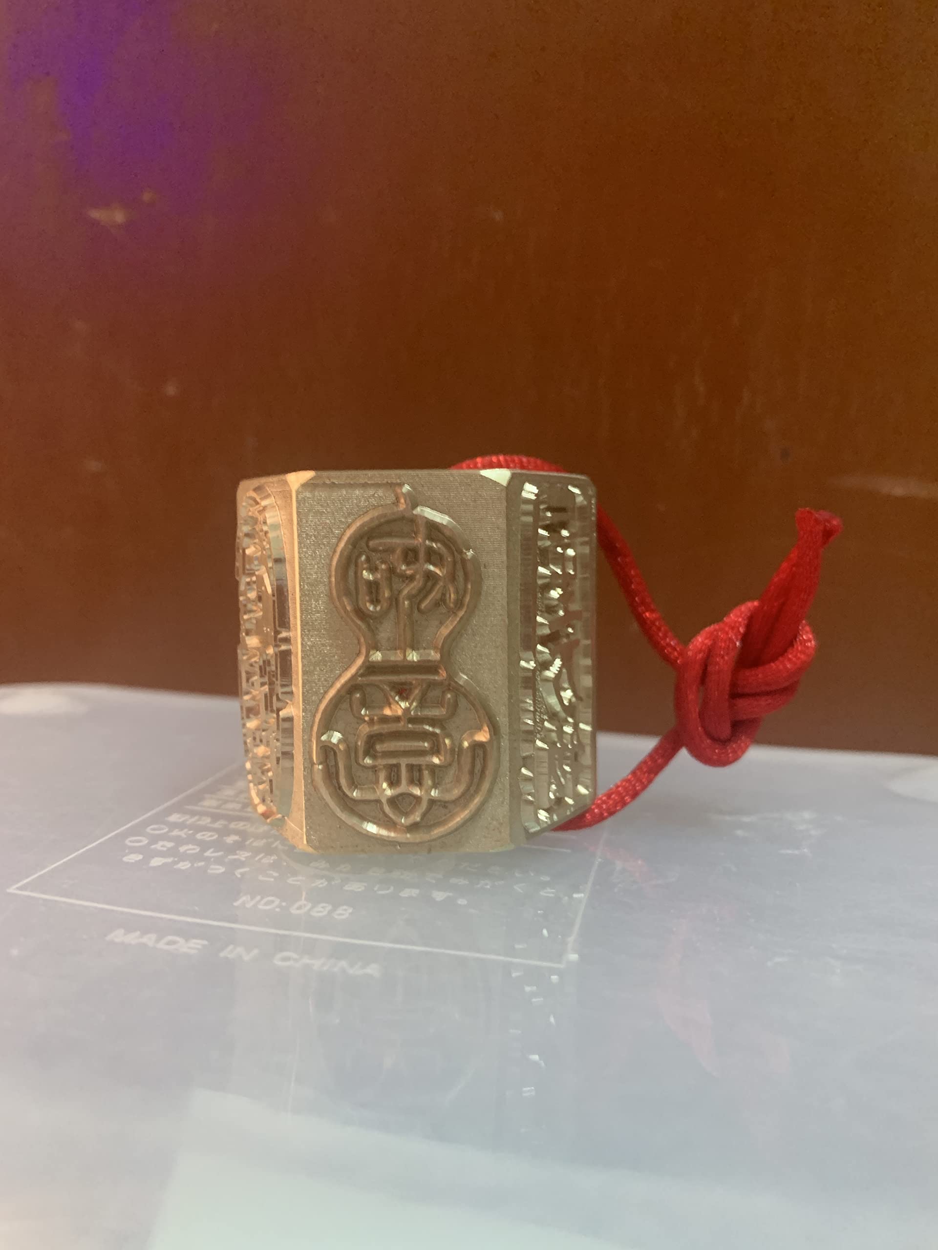 Yellow Brass Chinese Seal Stamp - Traditional Six-Sided Art Chop for Brush Calligraphy & Sumi-e Painting | Perfect for Signing Artworks, Gift Giving & Cultural Decor