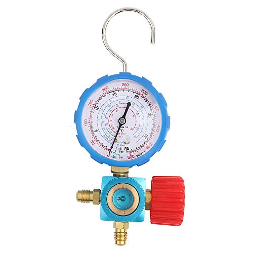 Professional HVAC Manifold Gauge Set - High Precision AC Refrigerant Pressure Gauge for R12 R502 - Ideal for Automotive & Home AC Repair, Maintenance & Recharging