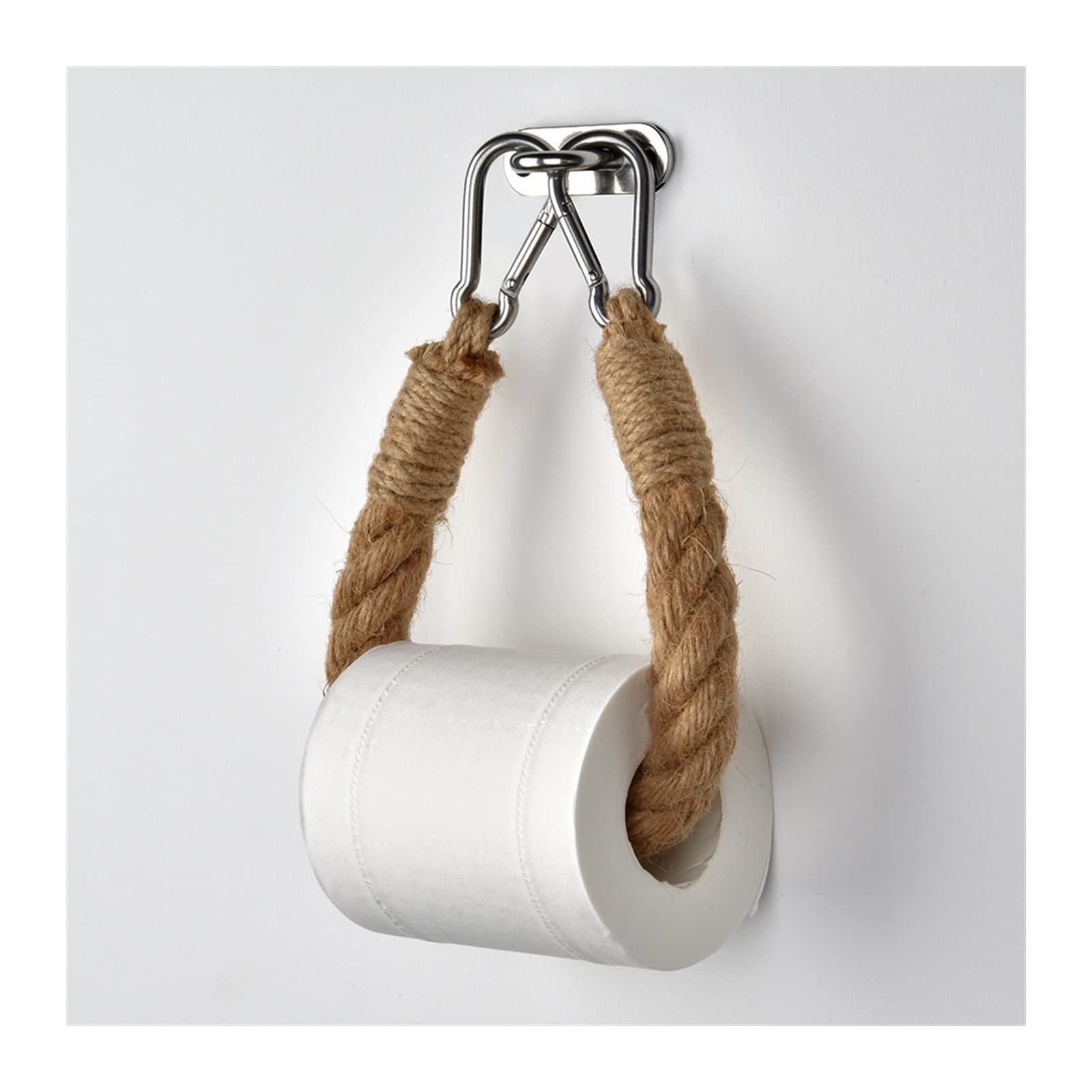 Vintage Stainless Steel Paper Towel Holder - Retro Kitchen & Bathroom Roll Paper Accessory with Hanging Rope - Durable Toilet Paper Stand for Home Decor - Perfect for Kitchen Counter, Bathroom Wall & RV Use
