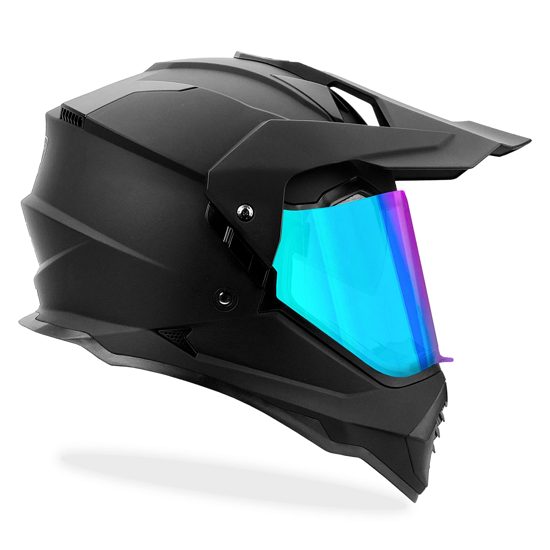 Dual Sport Motorcycle Helmet - DOT & ECE Certified for Off-Road & Street Riding - Lightweight & Ventilated for Adventure & Commuting