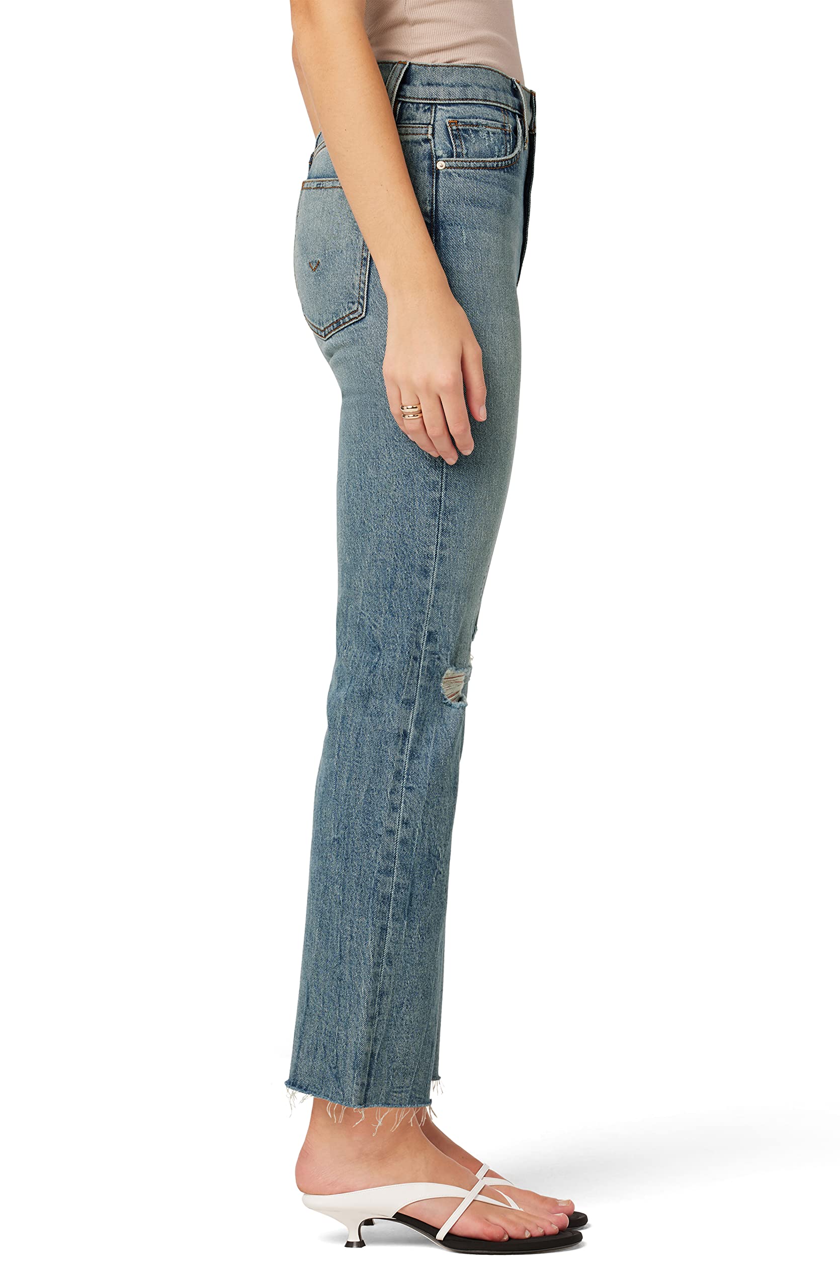 HUDSON Women's Remi High-Rise Straight Leg Ankle Jeans - Slimming Denim Pants for Casual Wear & Everyday Outfits