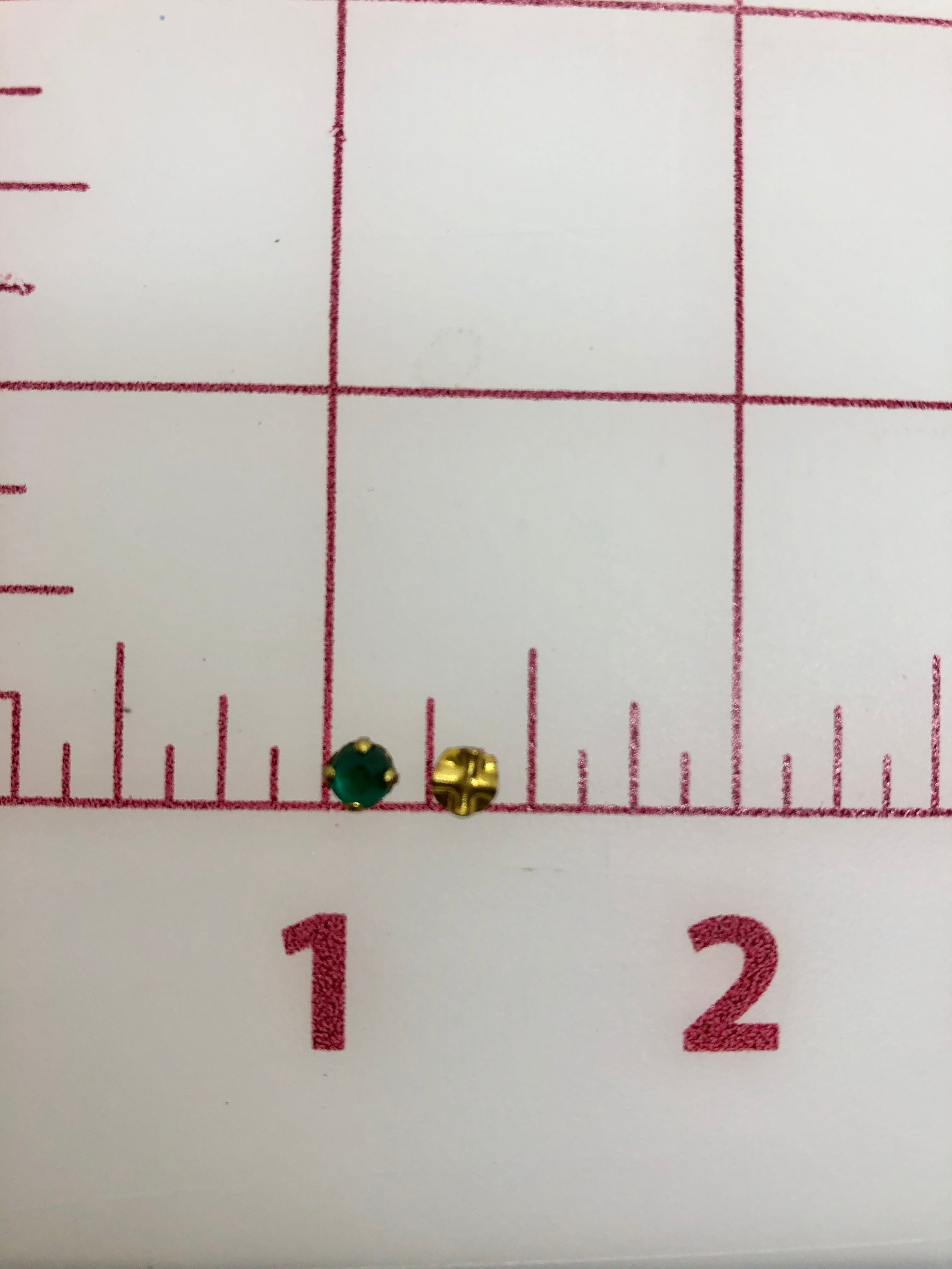 16SS Vintage Swarovski Rose Montees Rhinestones in Gold Settings - 24pc Pack of Emerald Green Crystals for Jewelry Making, DIY Crafts, and Costume Design