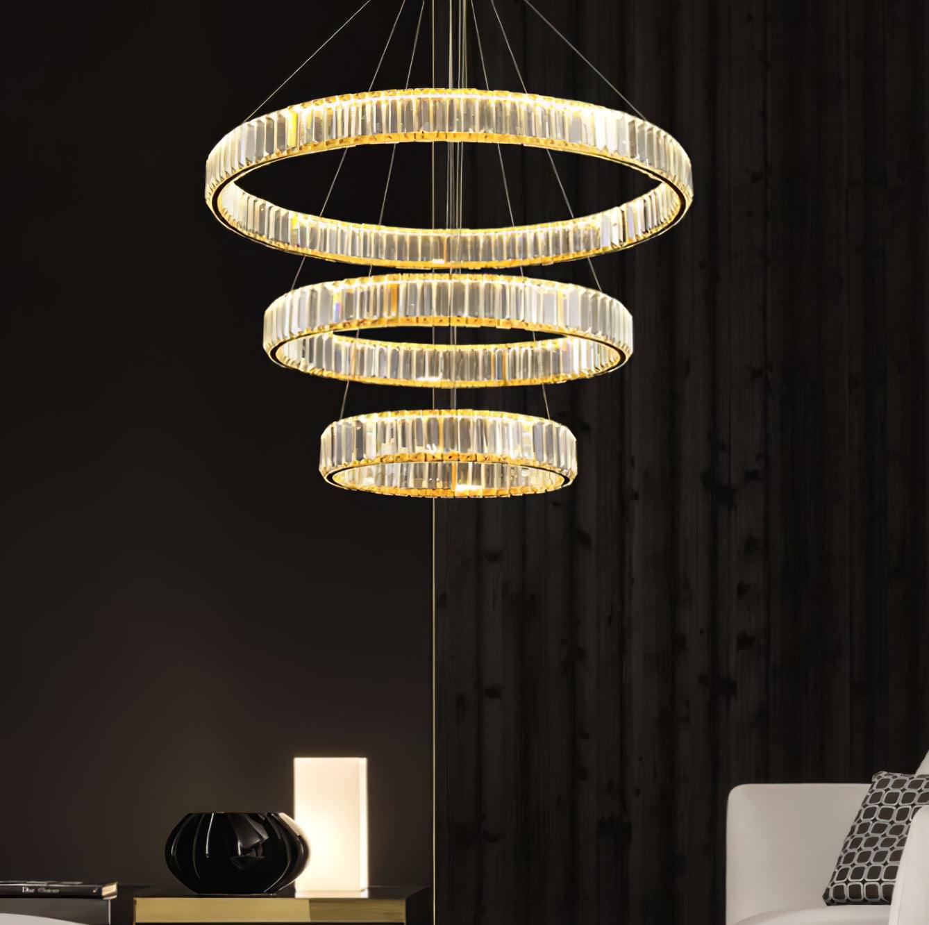Bertolda Crystal Chandeliers - Elegant Modern Ceiling Light Fixtures for Dining Room, Living Room & Bedroom | Perfect for Home Decor & Luxury Interior Design