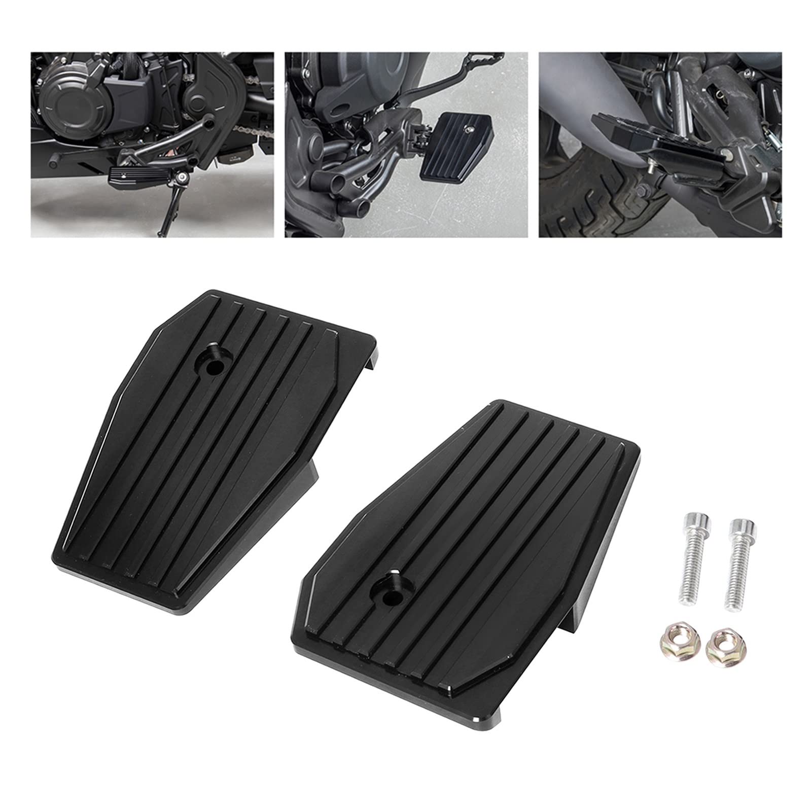 Honda Rebel CMX500 CMX300 2017-2020 Motorcycle Billet Wide Foot Pegs - Silver Replacement Pedals & Foot Rests for Comfort & Style - Perfect for Long Rides & Custom Upgrades