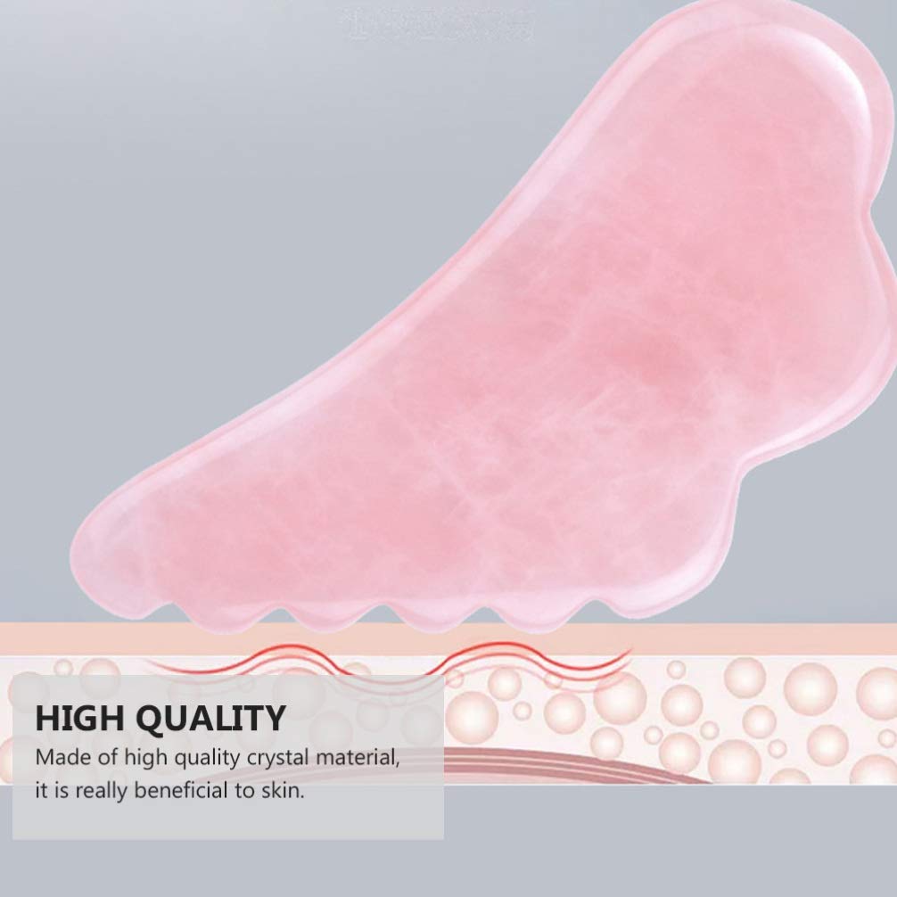 Natural Rose Quartz Gua Sha Scraping Board - Crystal Facial Massage Tool for Glowing Skin, Lymphatic Drainage & Relaxation | Spa, Home Self-Care & Beauty Routine Essential