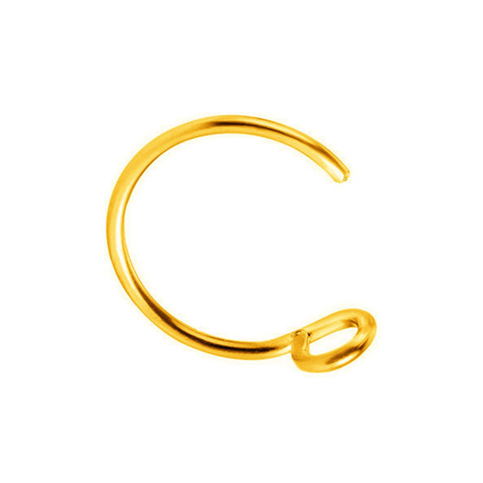 8mm Fake Nose Ring Hoop - Faux Septum & Lip Piercing Jewelry for Women & Men | Perfect for Costumes, Parties & Everyday Fashion Accessories