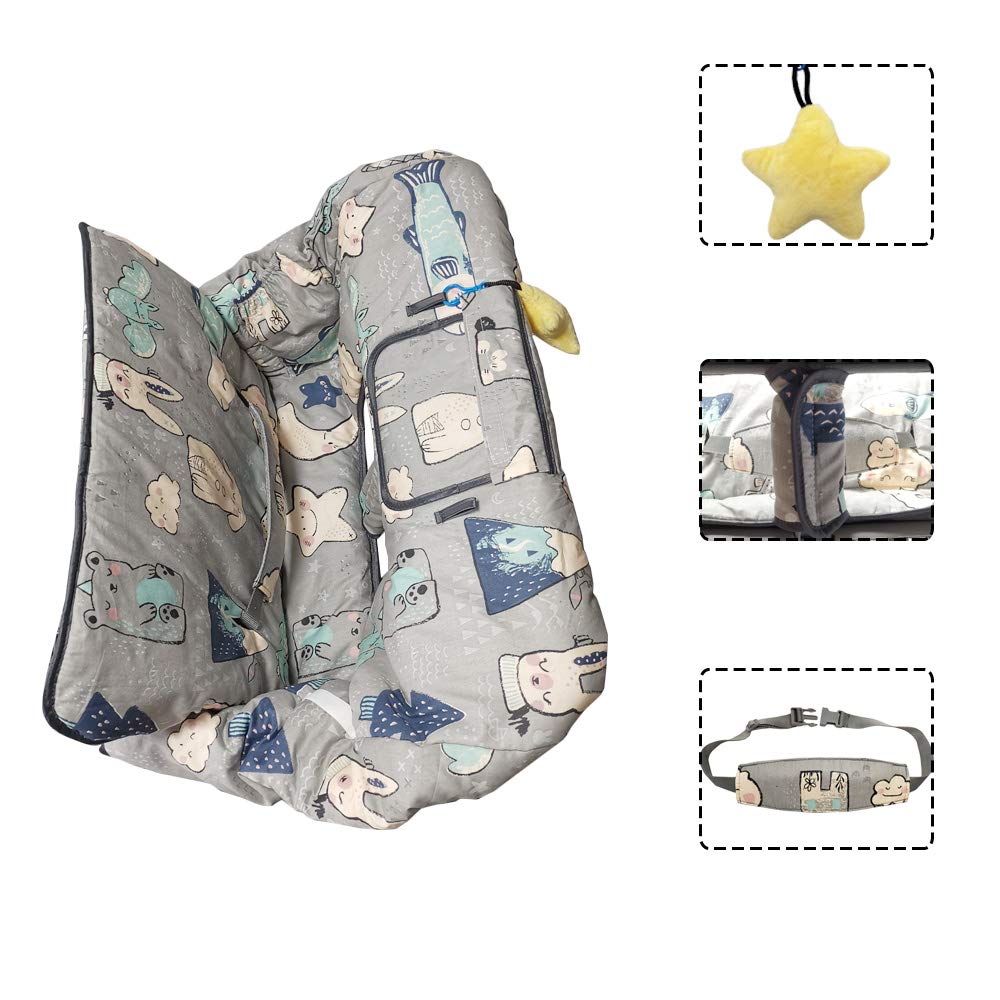 Baby Shopping Cart Cover & High Chair Cover - Soft Cotton, Machine Washable for Infants & Toddlers - Perfect for Boys & Girls (Cute Designs) - Ideal for Grocery Shopping & Restaurant Dining