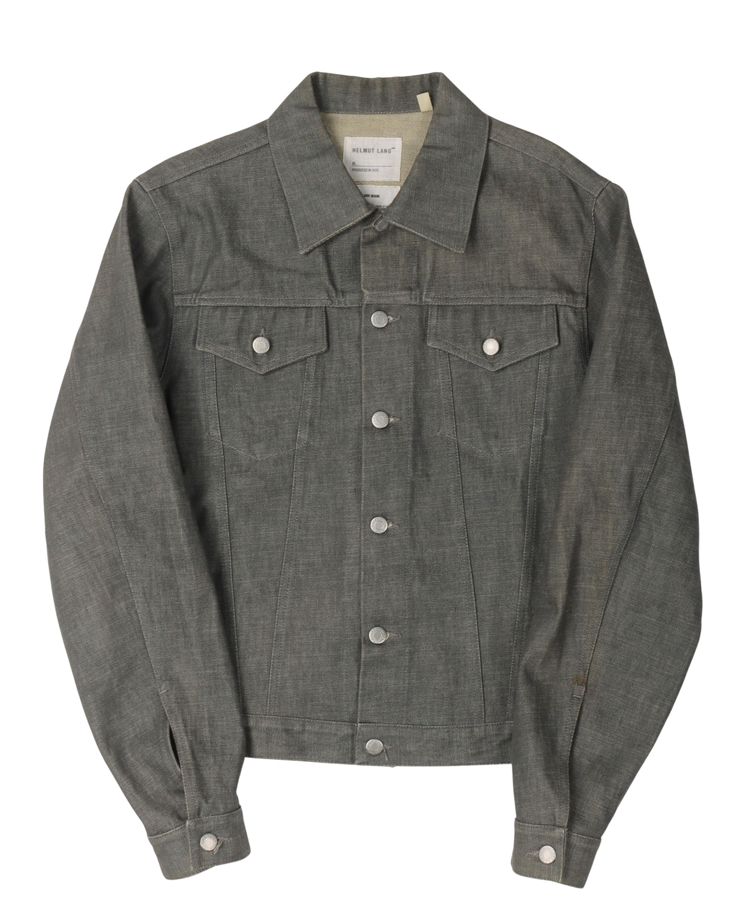 1999 Classic Raw Denim Jacket for Men - Vintage Distressed Denim Trucker Jacket - Perfect for Casual Wear, Street Style & Outdoor Adventures