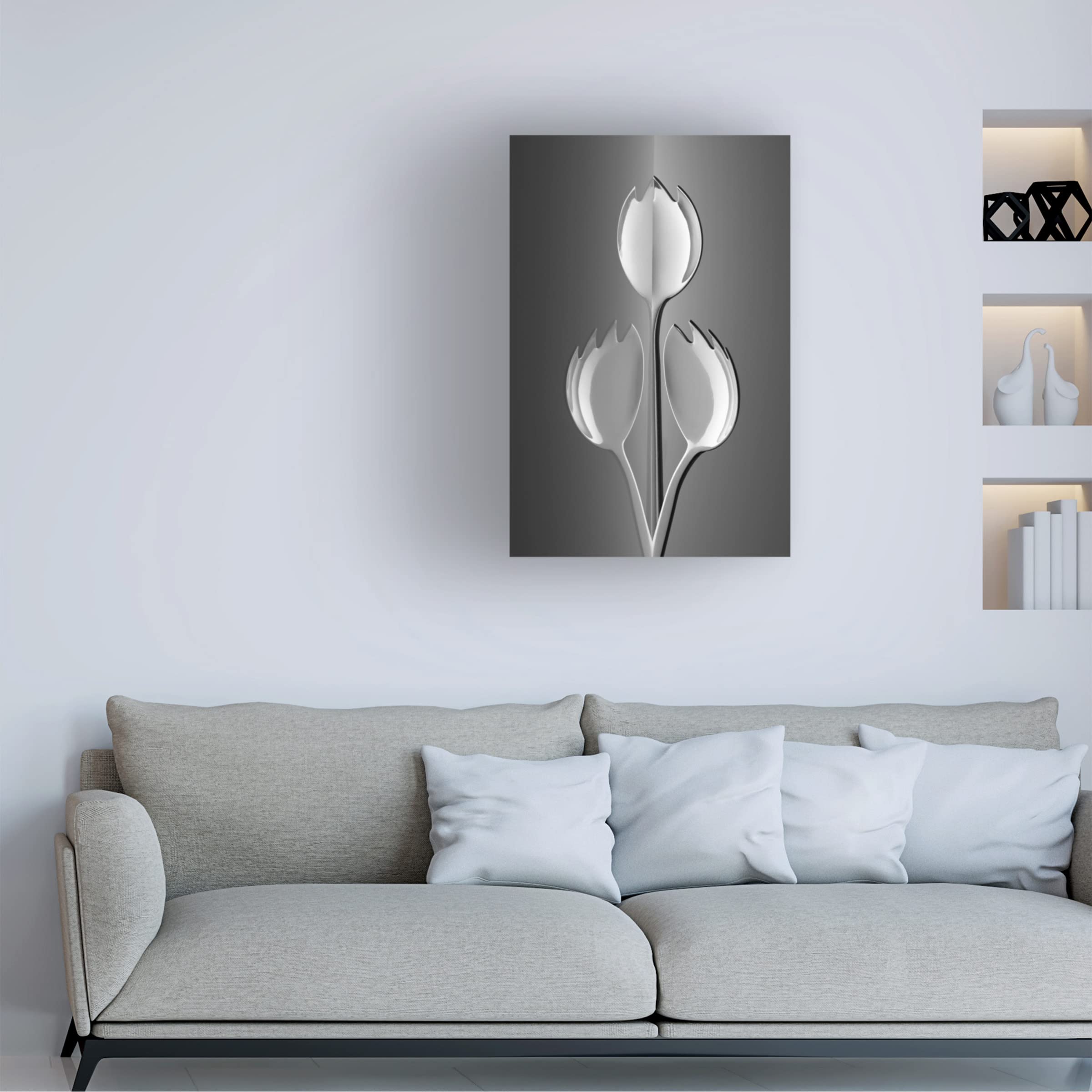 Trademark Fine Art 'Tulips From Holland' Canvas Art Print by Wieteke De Kogel - Floral Wall Decor for Living Room, Bedroom & Office