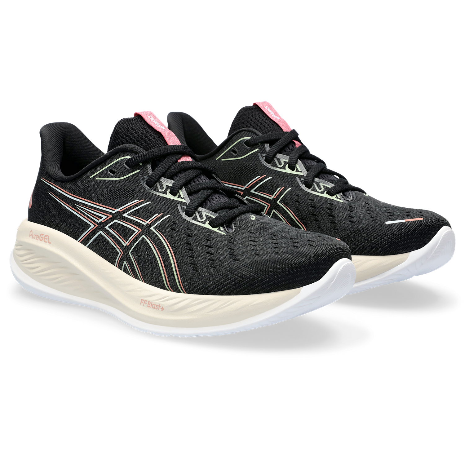 ASICS Women's Cumulus 26 Running Shoes - Black/Dark Jade - Lightweight Cushioned Sneakers for Jogging, Gym Workouts & Everyday Comfort