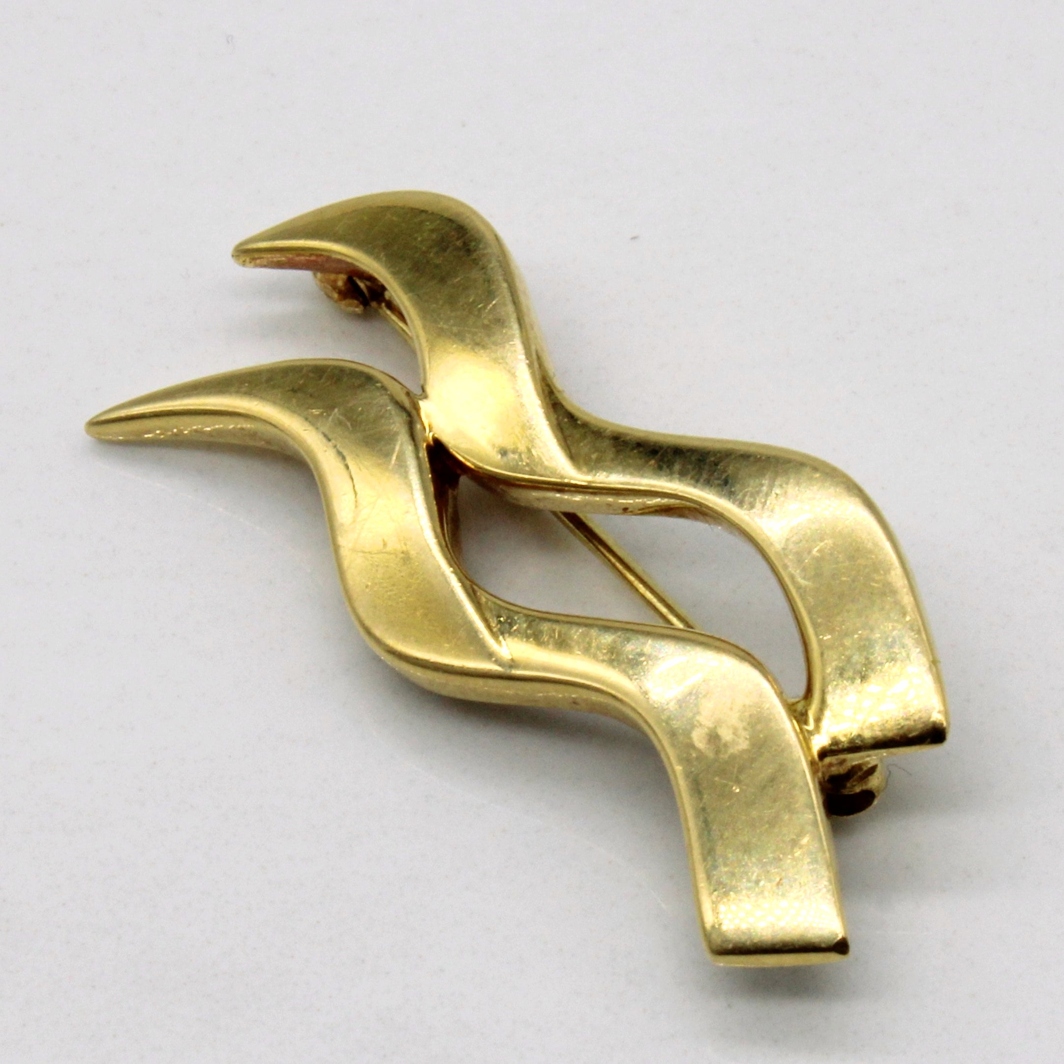 Tiffany & Co Paloma Picasso 18k Gold Double Wave Brooch Pin - Elegant Jewelry Gift for Women, Perfect for Weddings & Special Occasions