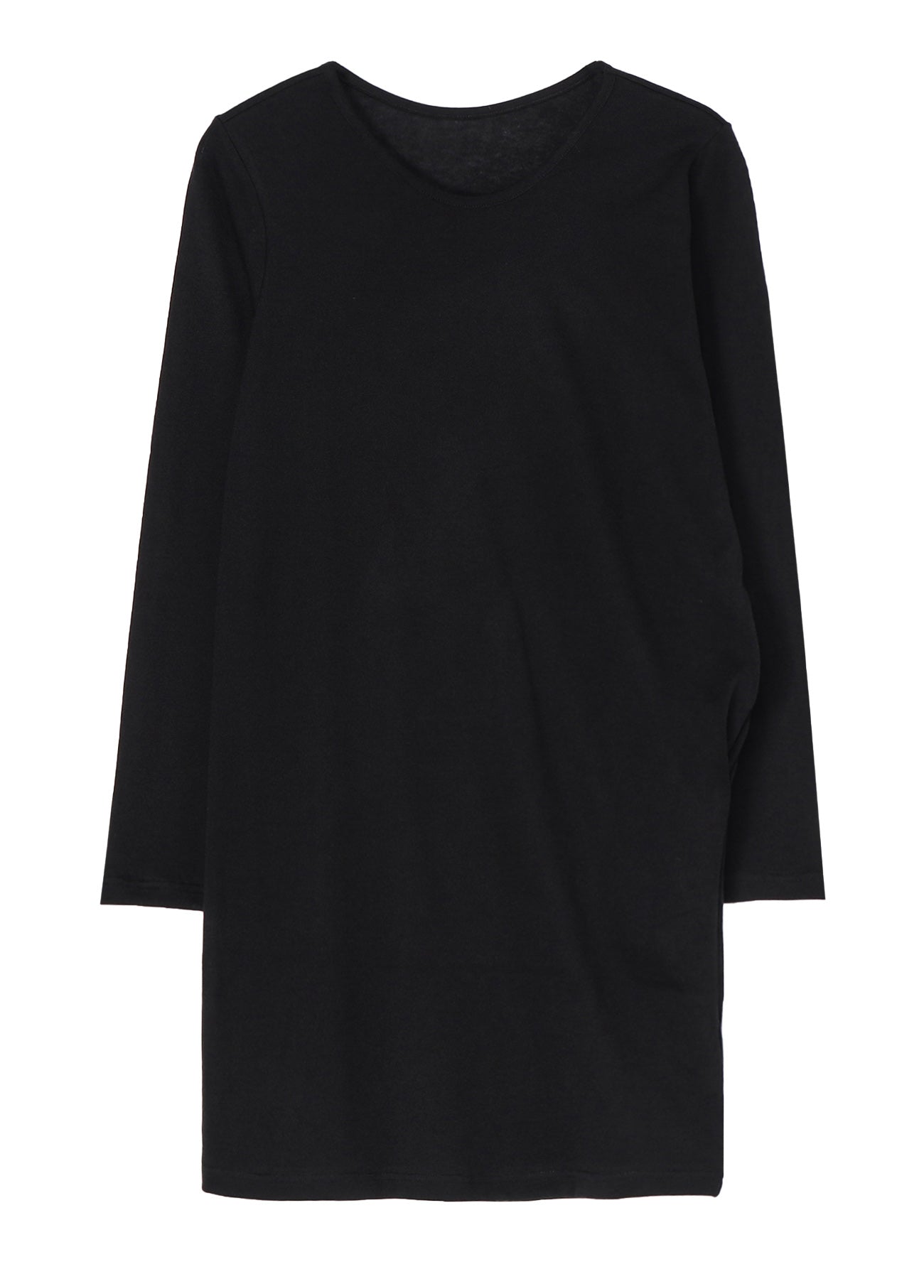 56/2 Gauze Single Jersey Side Draped Long Sleeve T-Shirt - Soft & Breathable Fabric for Casual Wear, Layering, and Summer Outfits