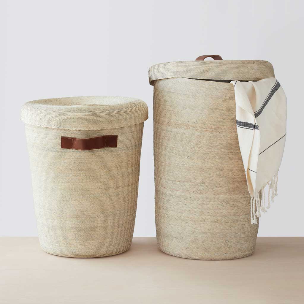 Eco-Friendly Woven Market Basket - Stylish Storage for Laundry, Toys & Organizing - Perfect for Home, Nursery & Office Use