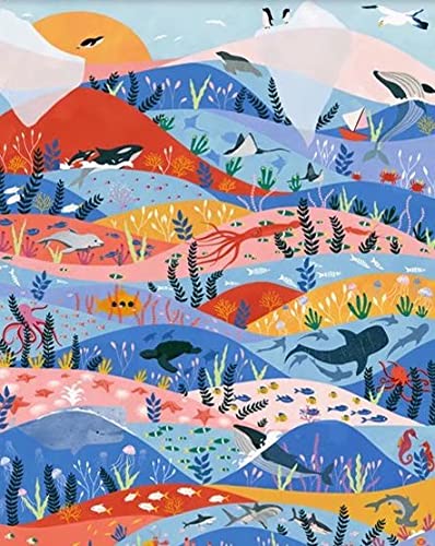 300-Piece Ocean Underwater Life Jigsaw Puzzle - Educational Wooden Puzzle for Adults & Kids - Challenging Nature Floor Puzzle with Animal & Plant Designs - Perfect for School Supplies, Gifts, and Family Game Night