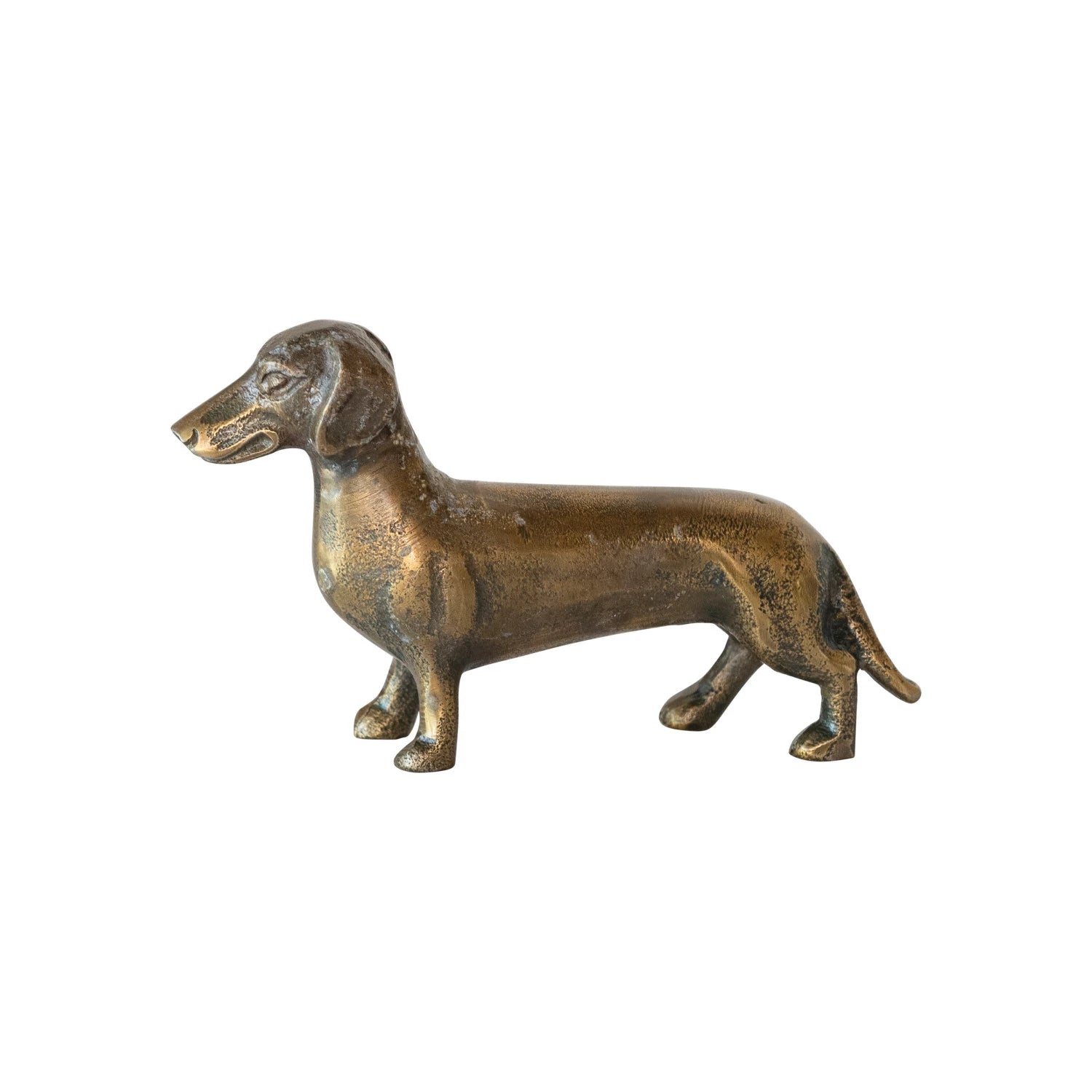 Cast Aluminum Dachshund Statue - Handmade Garden Decor for Outdoor & Indoor Use - Perfect for Patio, Lawn, Home Decor, and Gift Ideas