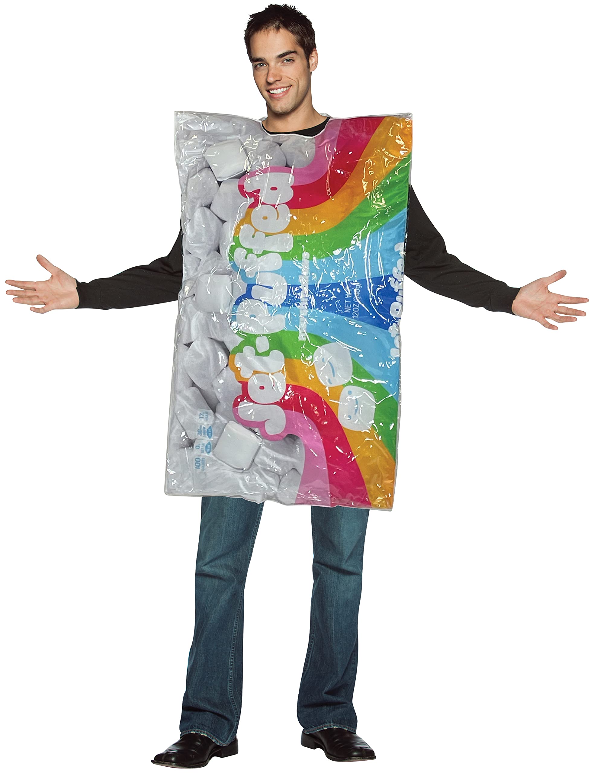 Rasta Imposta Jet Puffed Marshmallows Adult Halloween Costume - Fun Party Outfit for Cosplay & Costume Parties