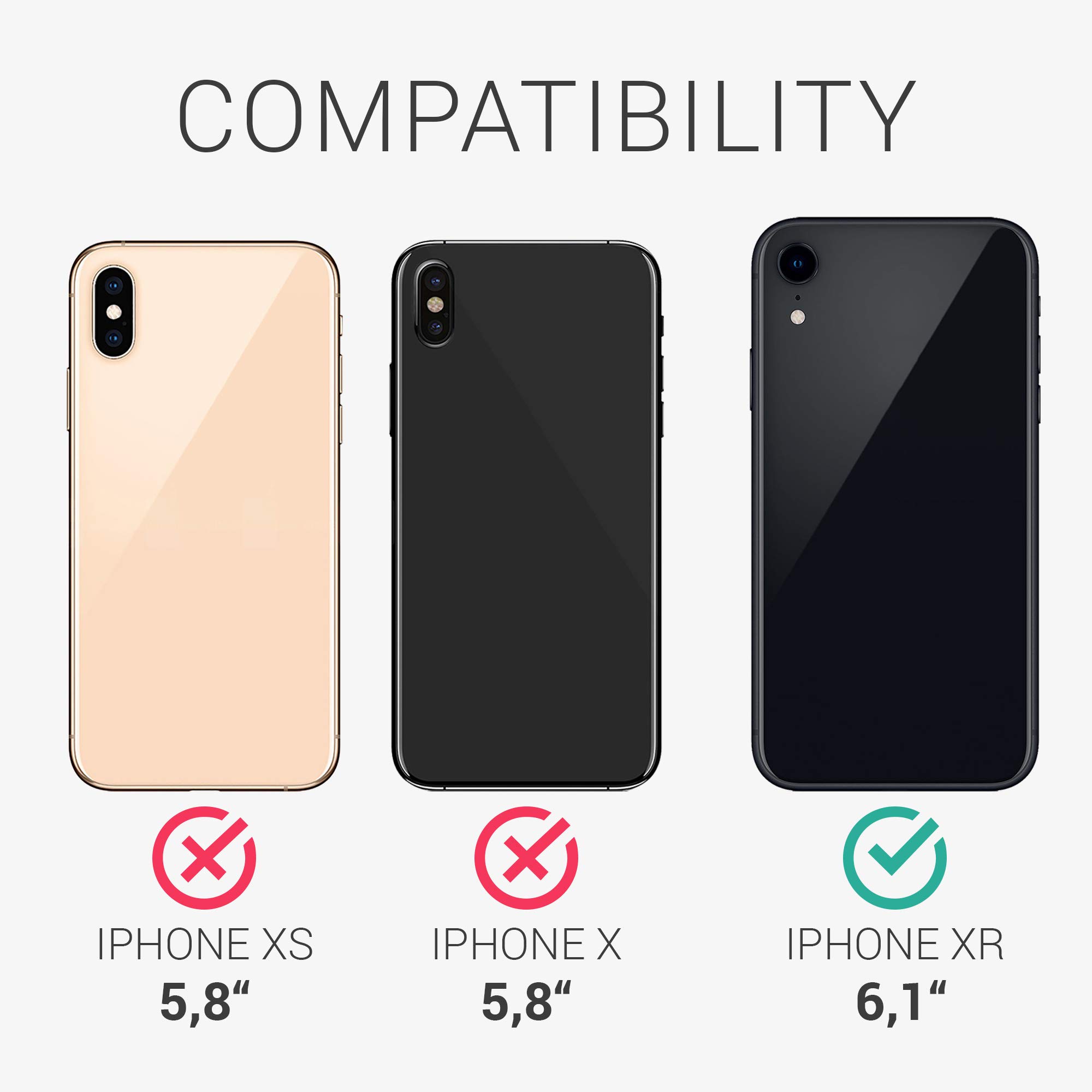 kwmobile Slim Protective TPU Silicone Phone Case for Apple iPhone XR - Mother of Pearl Design | Perfect for Everyday Use, Work & Travel