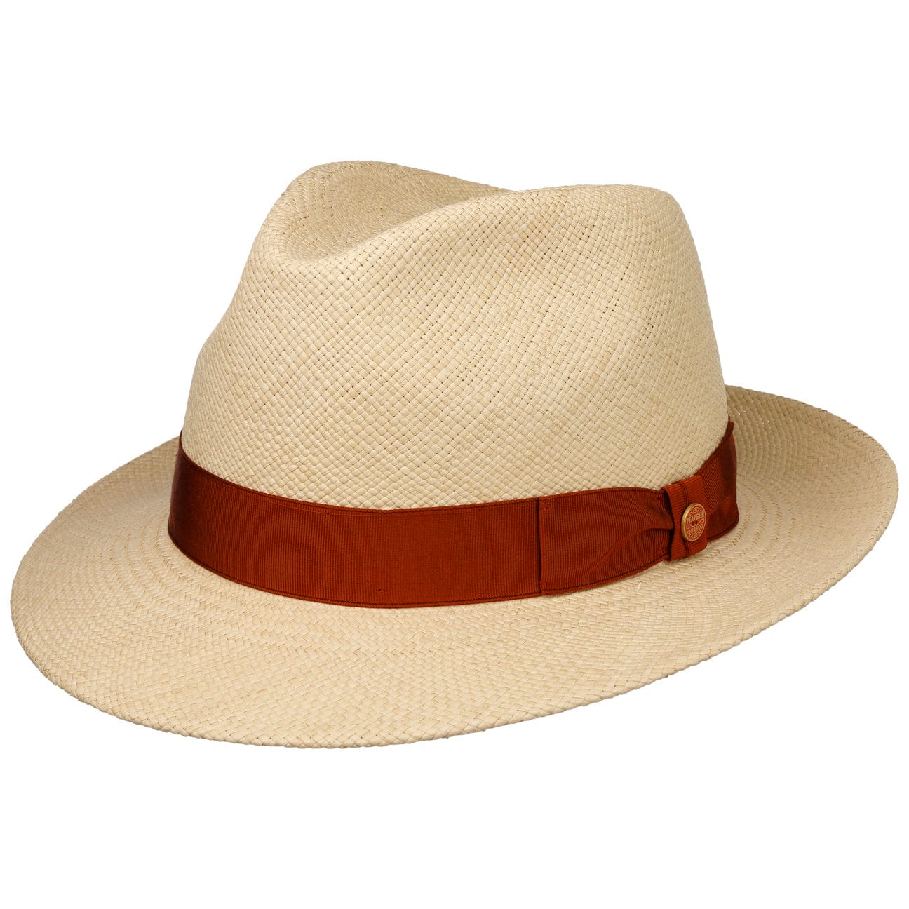 Mayser Albenga Panama Bogart Hat - Classic Men's Summer Straw Fedora - Perfect for Beach, Outdoor & Casual Wear