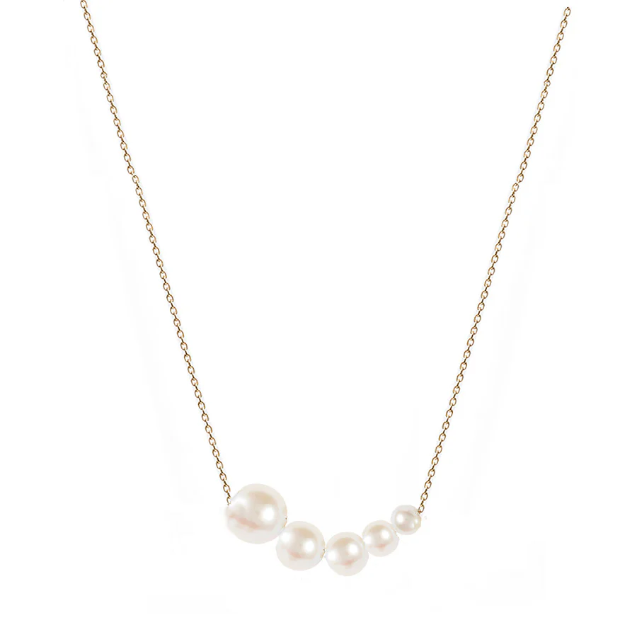 5-Piece Graduated Pearl Necklace Set - Elegant & Timeless Jewelry for Women - Perfect for Weddings, Parties & Special Occasions