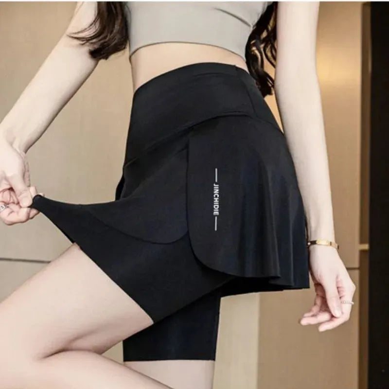 High Waist Yoga Shorts for Women - Breathable Summer Gym Shorts & Sports Skirts - Comfortable Workout Shorts for Yoga, Running, and Fitness Training