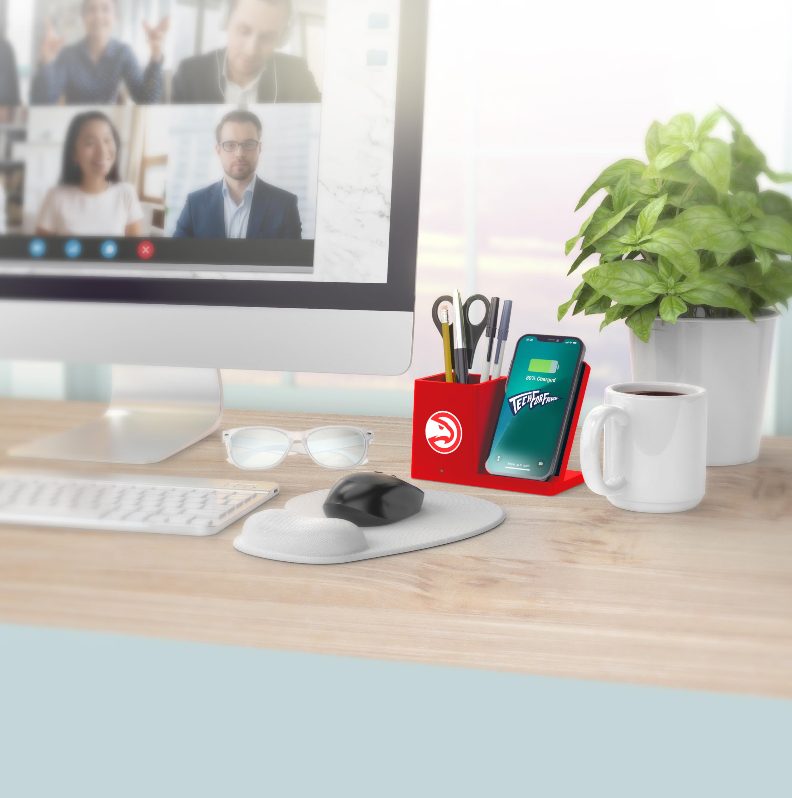 SOAR Wireless Charger & Desktop Organizer - Fast Qi Charging Station with Phone Stand & Storage Compartment | Perfect for Office, Home & Travel Use