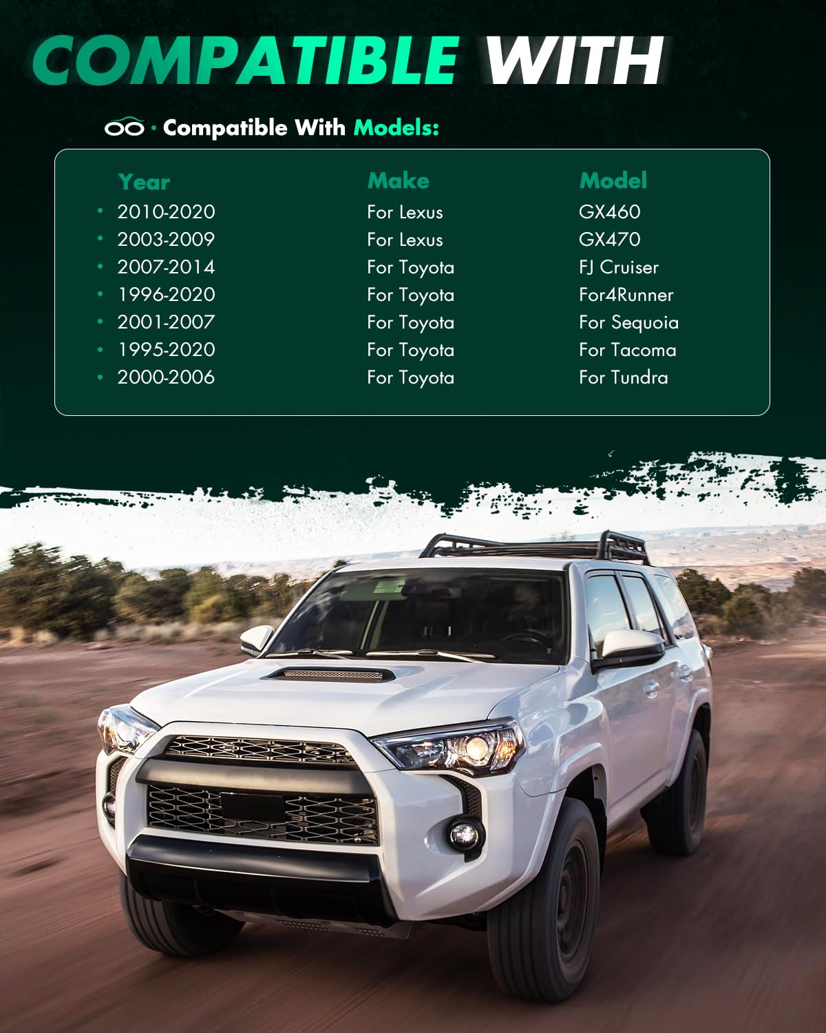 SCITOO 2X 1.5 Inch 6x139.7mm to 6x139.7mm Hubcentric Wheel Spacers Adapters - 6x5.5 Bolt Pattern, 106mm Hub Bore - Compatible with Toyota 4Runner & FJ Cruiser (2007-2015) - Perfect for Off-Roading & Custom Wheel Fitment