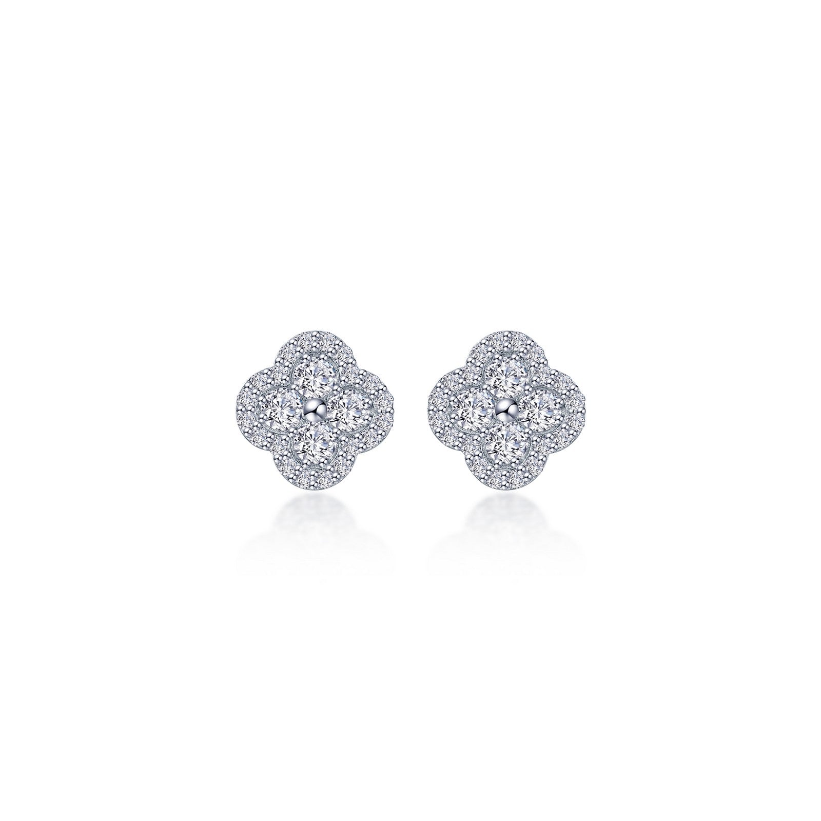 0.8 CTW Halo Stud Earrings for Women - 14K Gold Plated Cubic Zirconia Diamond Simulant Earrings - Perfect for Wedding, Anniversary, Birthday & Everyday Wear