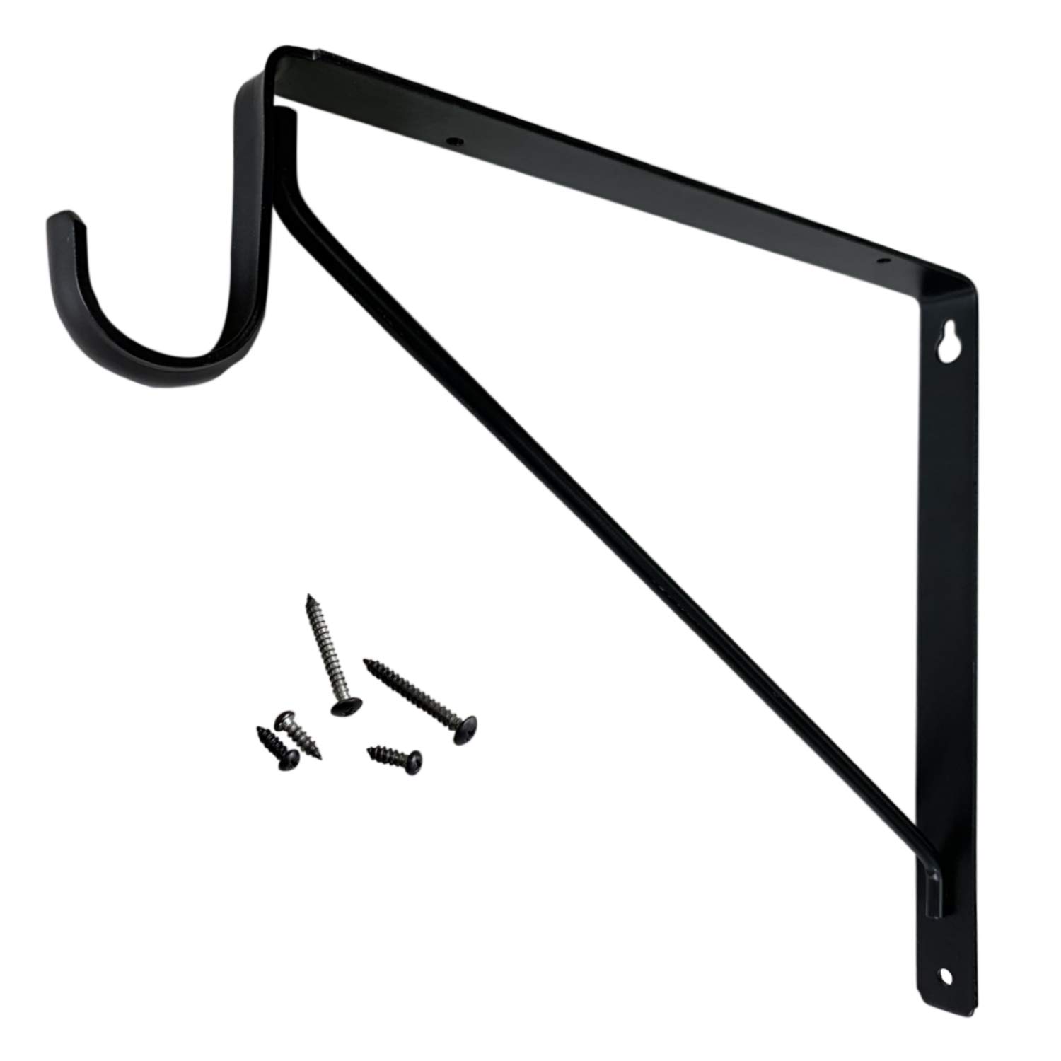 Heavy Duty Welded Closet Rod & Shelf Support Bracket - 20 Pack Black - Perfect for Closet Organization, Garage Storage & Home Shelving Systems