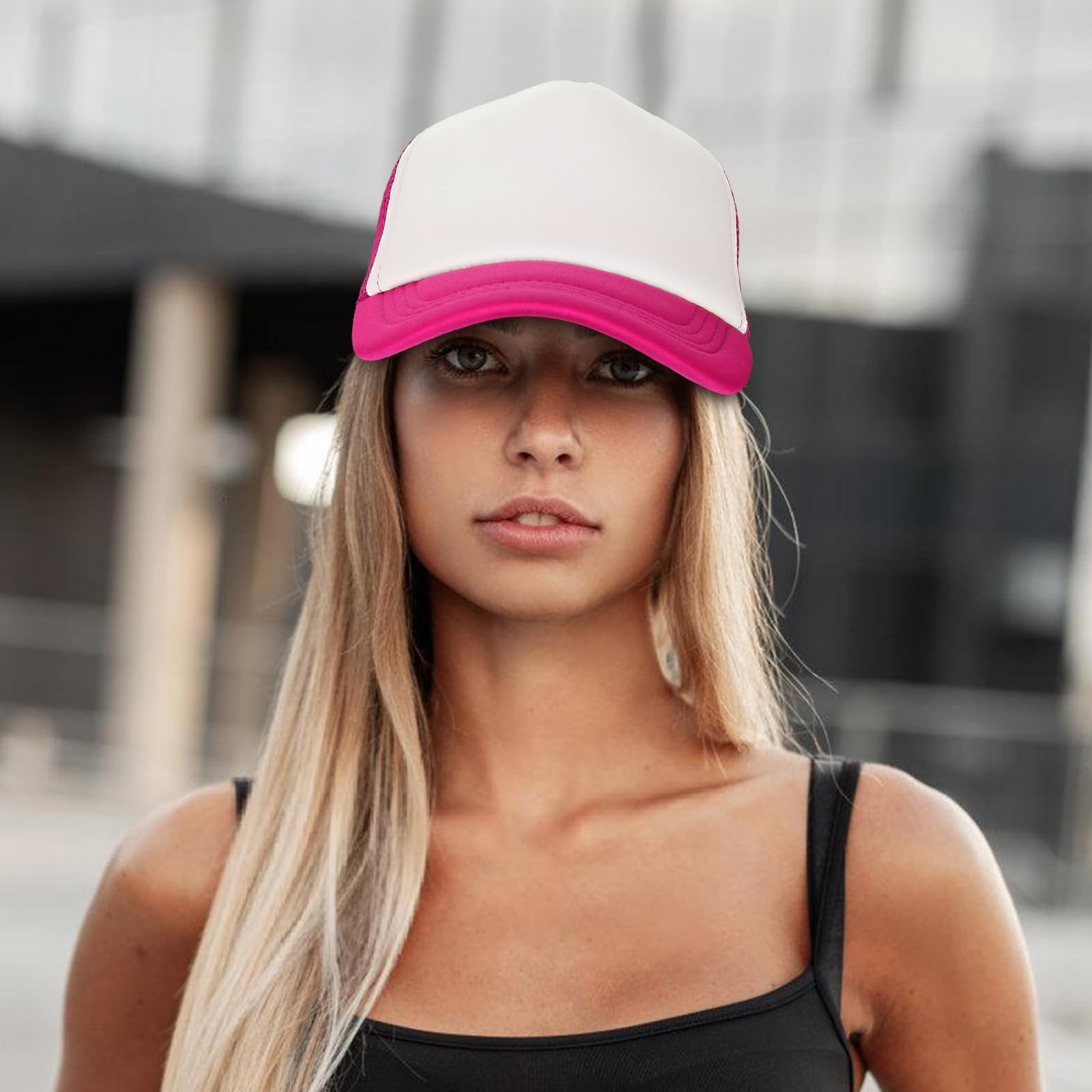 10 Pack Blank Trucker Hats for Sublimation - Adjustable Mesh Baseball Caps for Men & Women - Bulk Customizable Hats for Sports, Outdoor Activities & Promotional Events
