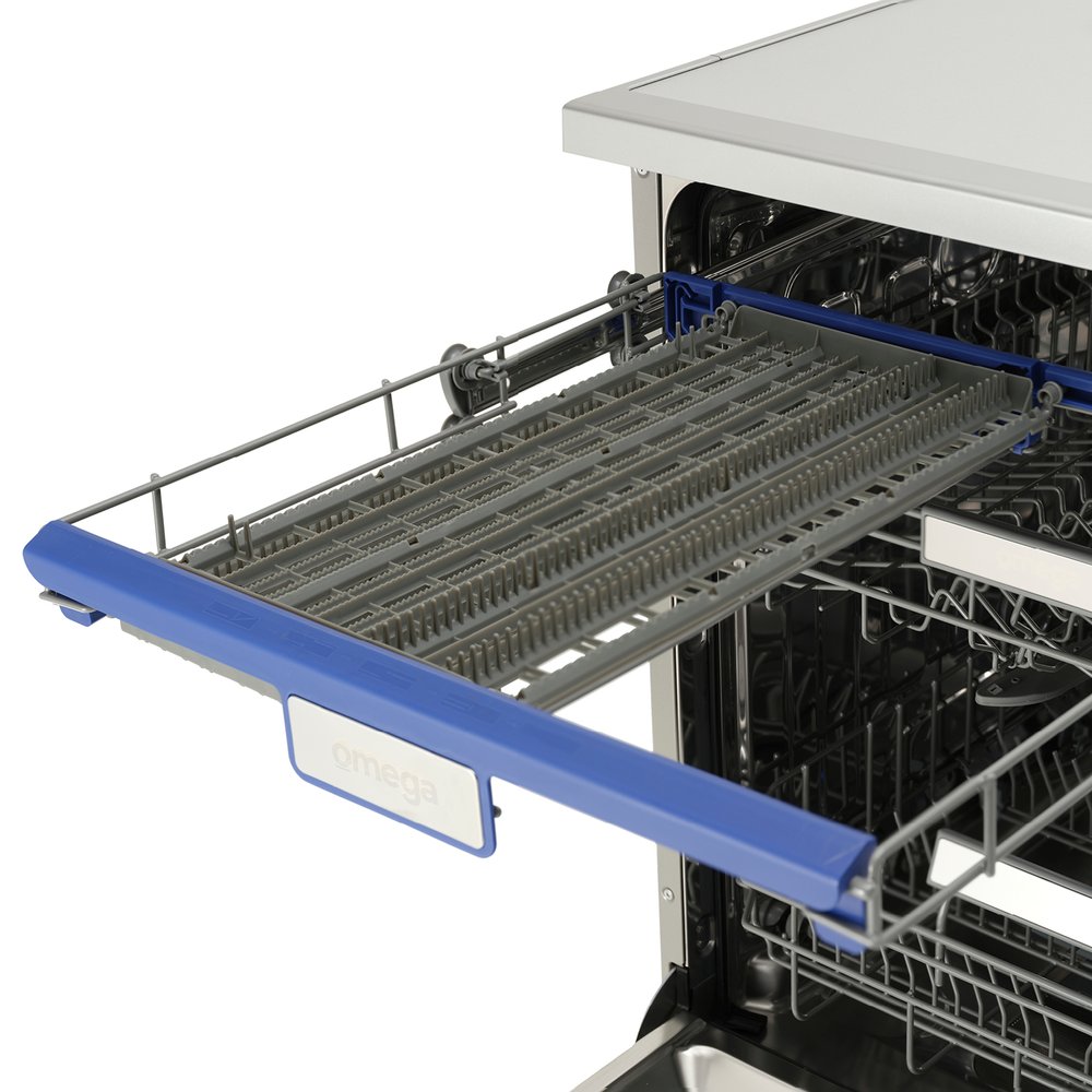 Freestanding Dishwasher 60cm Stainless Steel - Omega ODWF6015X | Energy Efficient, Quiet Operation for Kitchens, Apartments & Small Spaces