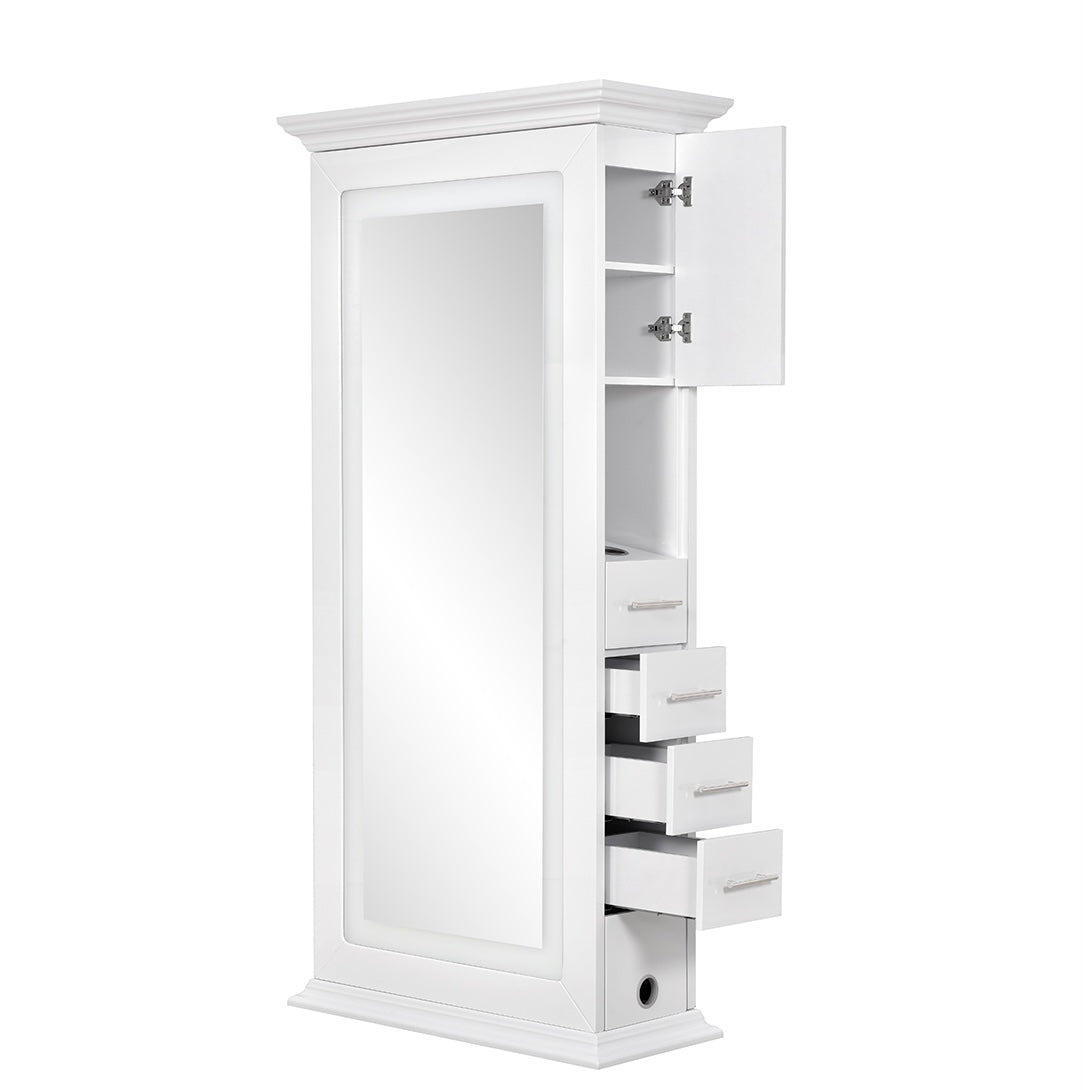 Adonis III Double LED Lighted Salon Station - Professional Beauty Makeup Vanity Mirror with Bright Adjustable Lighting for Home & Salon Use