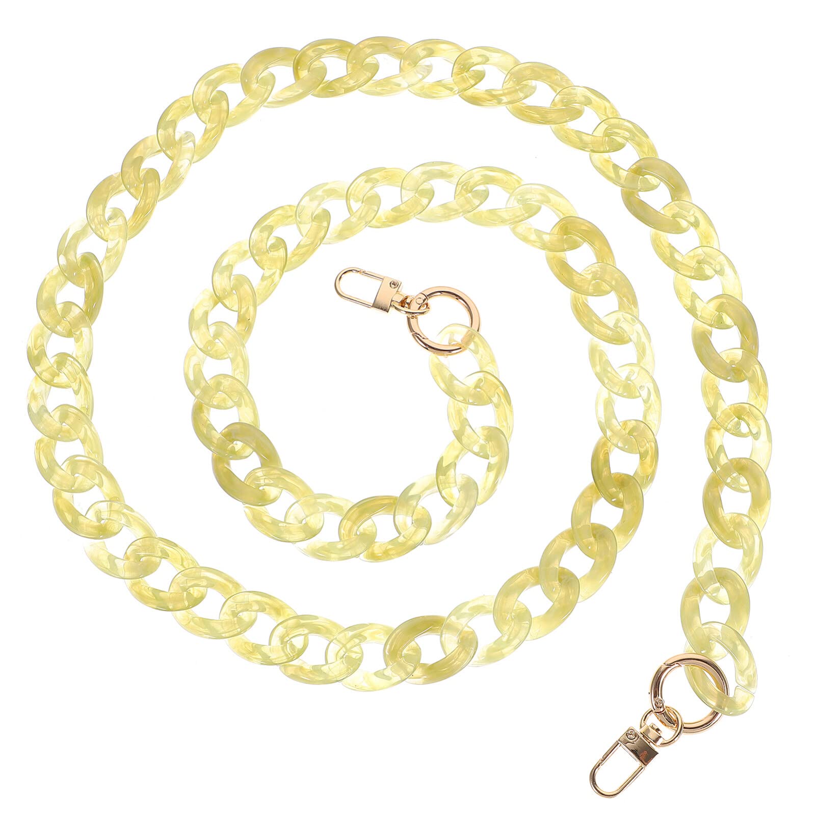 Amosfun Green DIY Acrylic Purse Handle Strap - 100cm Replacement Handbag Chain for Crossbody Bags | Women's Fashion Accessories & Decorative Charms | Perfect for Everyday Use, Parties and Gift Giving