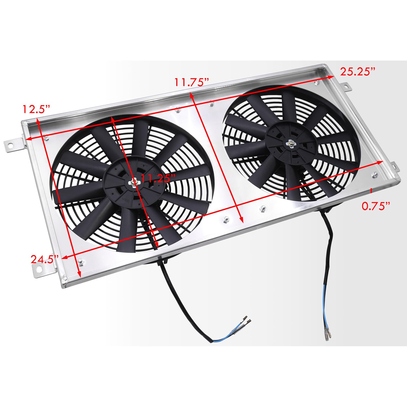 Upgraded JDM Manual Transmission Aluminum Radiator with Dual 12