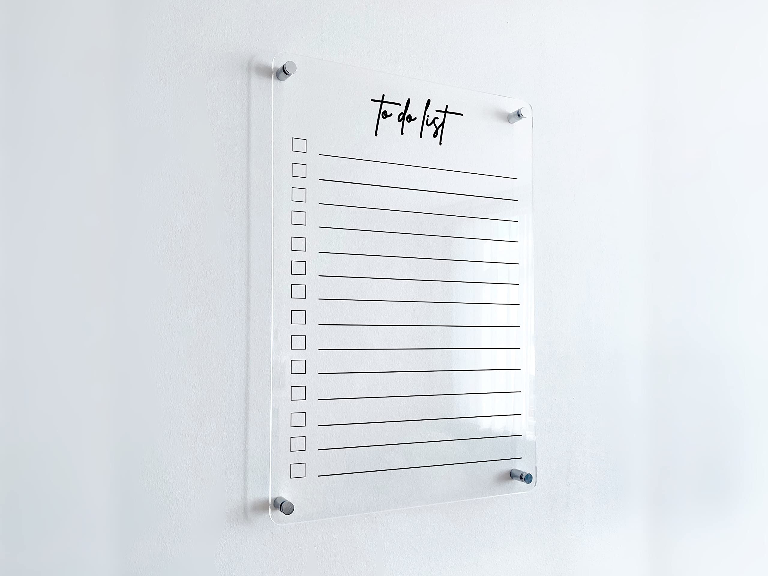 Custom Acrylic Wall Calendar 2025 - Personalized Dry Erase Planner with Monthly & Weekly Layouts | Transparent To-Do Board for Office, Home & School Organization | Perfect for Planning, Scheduling & Goal Tracking