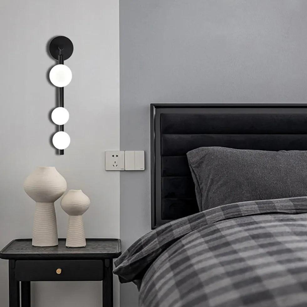 Modern Multi Globe Glass Wall Light - Sleek Contemporary Lighting for Living Room, Bedroom, and Hallway Decor
