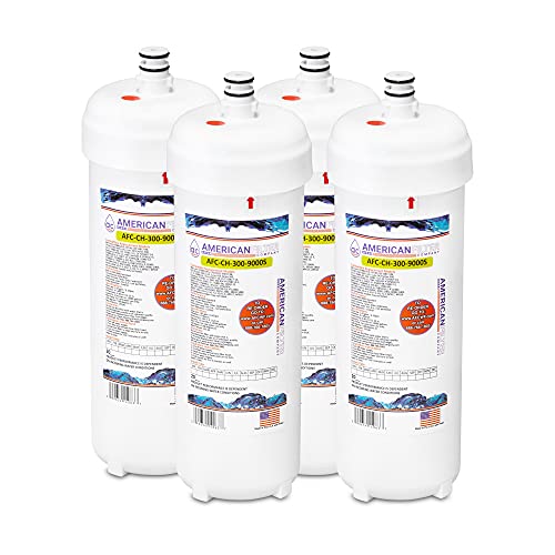 AFC Water Filter Replacement for 3M SWC1350-C - Model AFC-CH-300-12000S & AFC-CH-300-9000S - 4 Pack High Capacity Filtration System for Clean Drinking Water at Home or Office