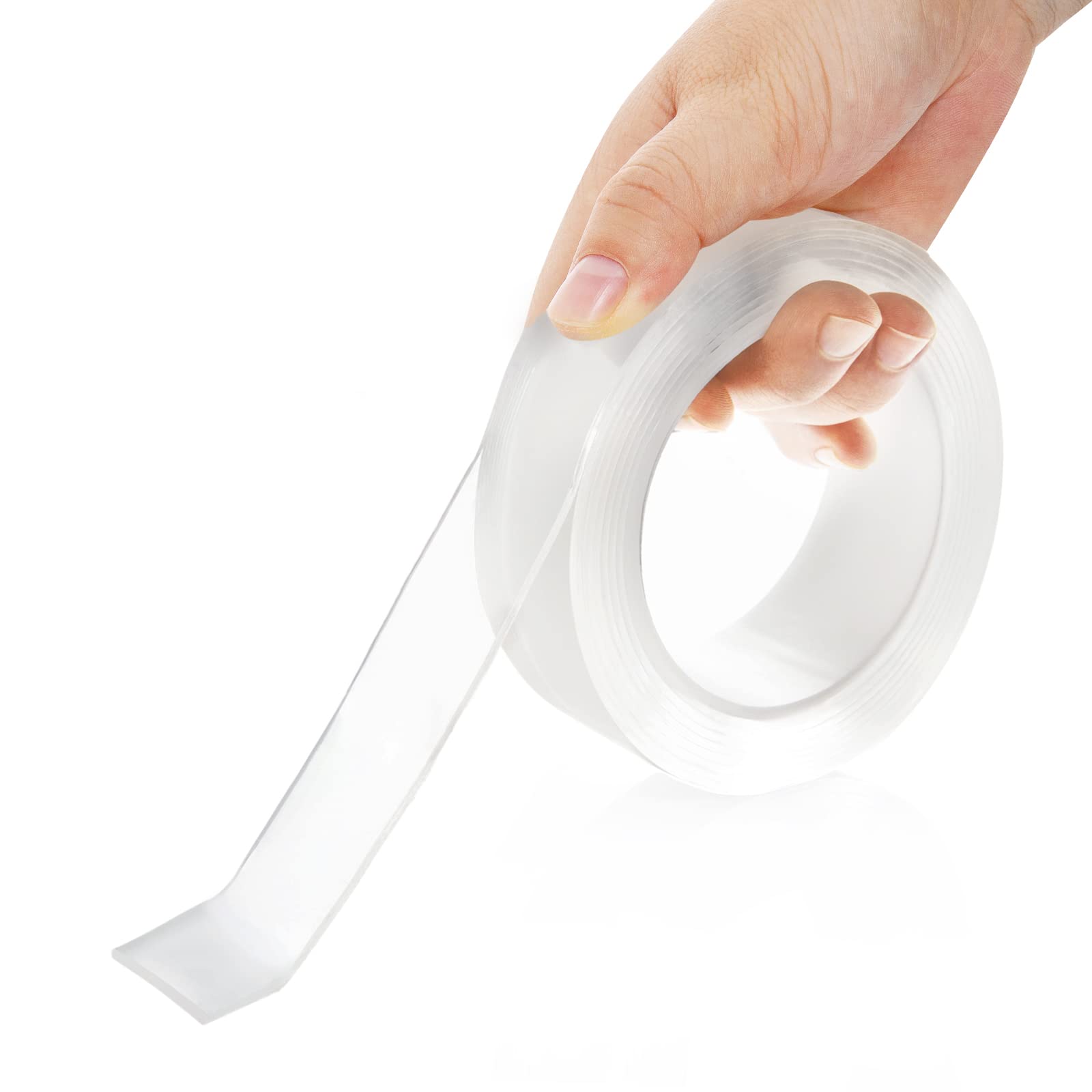 Strong Reusable Nano Double Sided Tape - Heavy Duty Transparent Adhesive Strips for Wall, Carpet, Posters | Multipurpose Removable Mounting Tape for Home, Office & Car Use | Perfect for Hanging Decor, Organizing & DIY Projects
