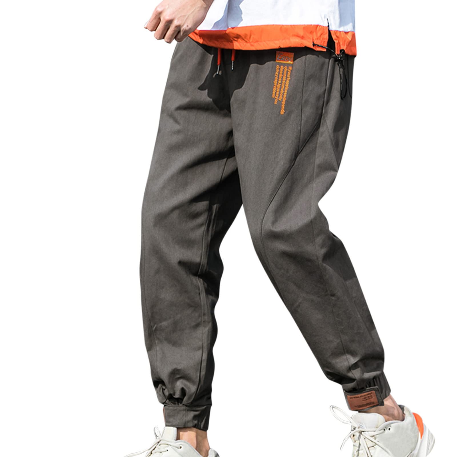 Nine Pants Men's Loose Fit Cargo Pants - Plus Size Casual Sports Trousers for Outdoor, Work & Streetwear | Comfortable Harlem Style Joggers for Hiking, Gym & Everyday Wear