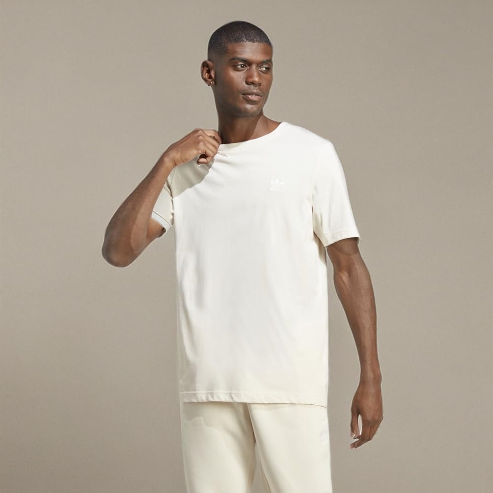 adidas Originals Men's Trefoil Essentials T-Shirt - Classic Cotton Crewneck Tee for Casual Wear, Street Style & Everyday Outfits