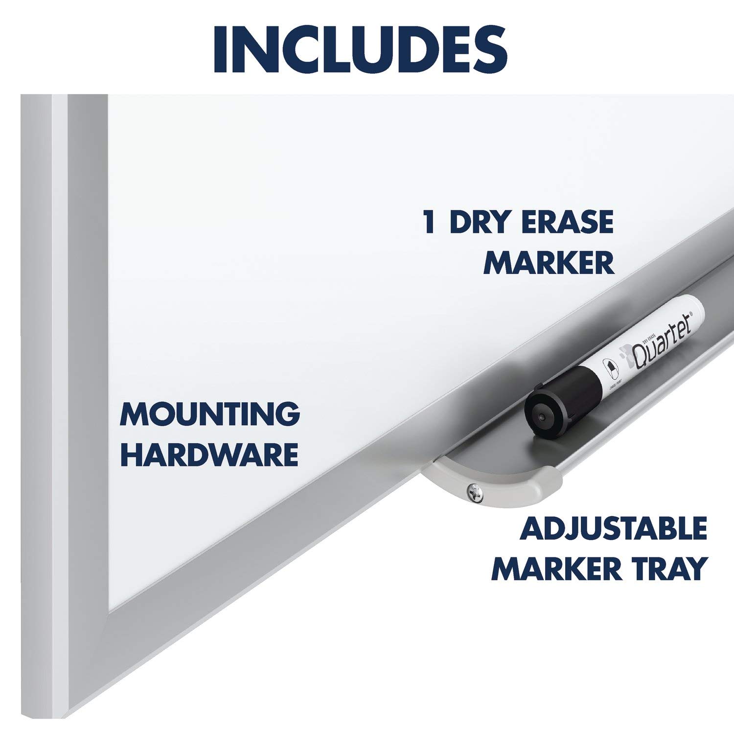 Quartet Magnetic Dry Erase Whiteboard 3' x 2' - Nano-Clean Stain-Resistant Surface with Silver Aluminum Frame (SM533) - Perfect for Office, Classroom & Home Use